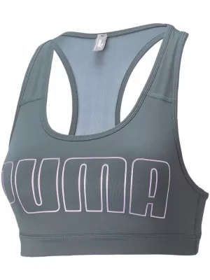 Dámská podprsenka PUMA MID IMPACT 4KEEPS GRAPHIC BRA PM 520306-42 GRAY