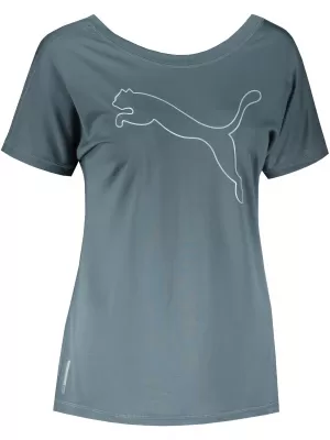 Dámské triko PUMA TRAIN FAVORITE JERSEY CAT TEE 520260-42 GRAY