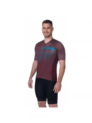 Pánský cyklo dres KILPI NERITO-M RM0310KI TMAVĚ ČERVENÁ