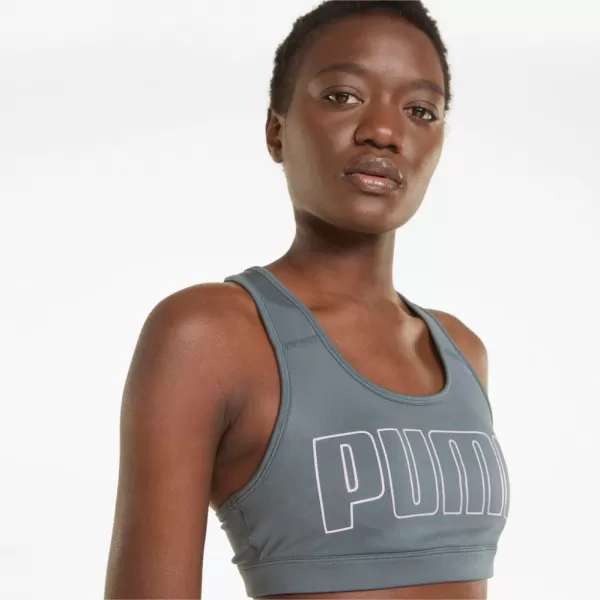  Dámská podprsenka PUMA MID IMPACT 4KEEPS GRAPHIC BRA PM 520306-42 GRAY 