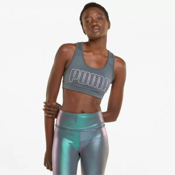  Dámská podprsenka PUMA MID IMPACT 4KEEPS GRAPHIC BRA PM 520306-42 GRAY 