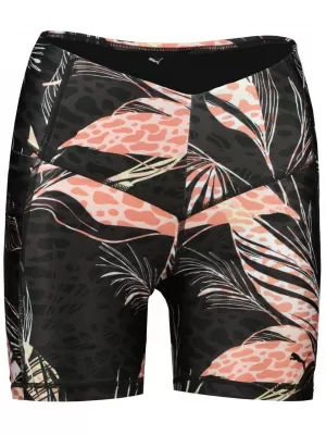 Dámské šortky PUMA TRAIN TREND AOP EVERSCULPT HIGH WAIST 5 TIGHT SHORT 521610-01 BLACK