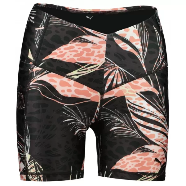  Dámské šortky PUMA TRAIN TREND AOP EVERSCULPT HIGH WAIST 5 TIGHT SHORT 521610-01 BLACK 