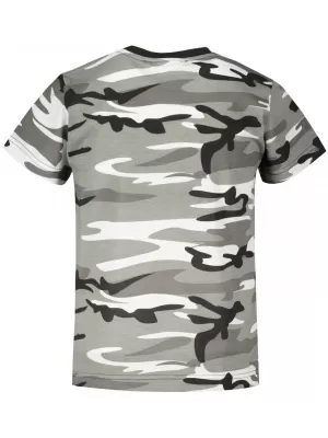 Dětské triko ALTISPORT ALK002C149 CAMO GREY/MODRÁ