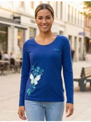 Dámské triko s dlouhým rukávem ALTISPORT CARRYOVER ALW137169 KRÁLOVSKÁ MODRÁ