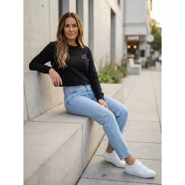  Dámská crop top mikina ALTISPORT BYB/ALW056BY131 ČERNORŮŽOVÁ 