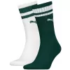 Ponožky PUMA CREW HERITAGE STRIPE 2P 907944-07 GREEN