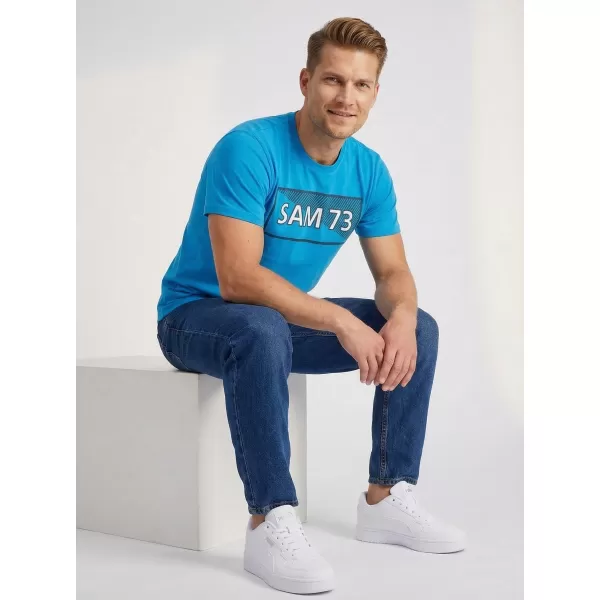 Pánské triko SAM 73 FENRI MT 814 JASNĚ MODRÁ 