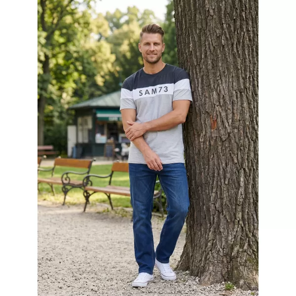  Pánské triko SAM 73 KAVIX MT 815 ŠEDÁ SVĚTLÁ 