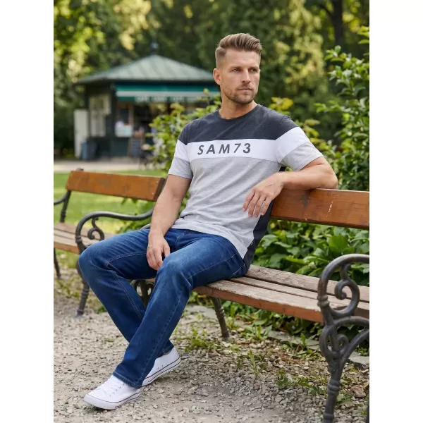  Pánské triko SAM 73 KAVIX MT 815 ŠEDÁ SVĚTLÁ 