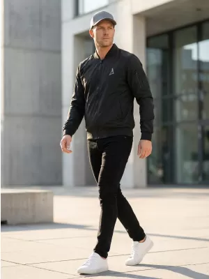 Pánský bomber ALTISPORT BYB/ALM002BY045 ČERNOSTŘÍBRNÁ