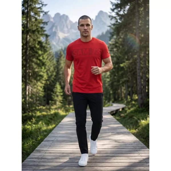  Pánské triko SAM 73 BARRY MT 811 ČERVENÁ 