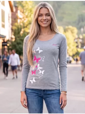Dámské triko s dlouhým rukávem ALTISPORT CARRYOVER ALW134169 TMAVĚ ŠEDÝ MELÍR
