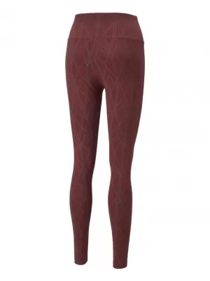 Dámské legíny PUMA POWER DECO GLAM TIGHTS 671759-42 VÍNOVÁ