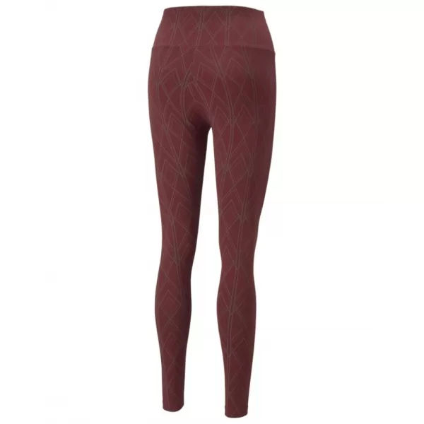  Dámské legíny PUMA POWER DECO GLAM TIGHTS 671759-42 VÍNOVÁ 