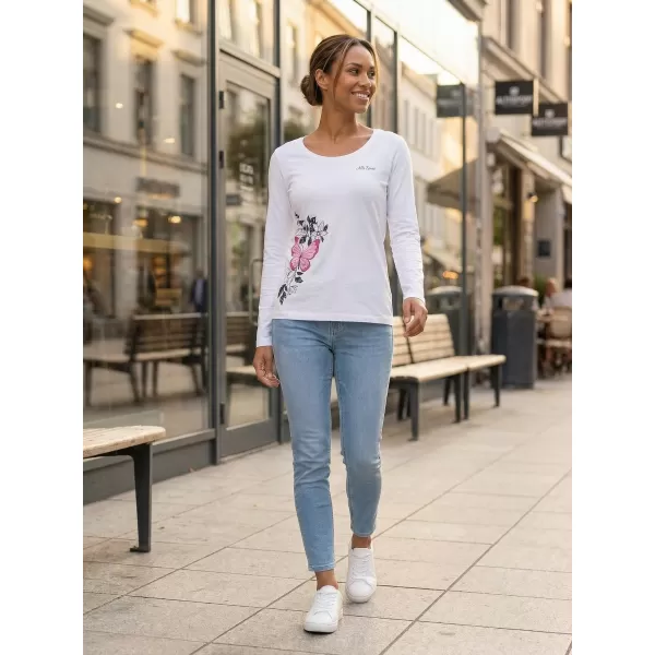 Dámské triko s dlouhým rukávem ALTISPORT CARRYOVER ALW137169 BÍLÁ 