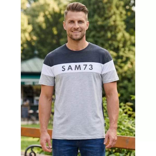  Pánské triko SAM 73 KAVIX MT 815 ŠEDÁ SVĚTLÁ 