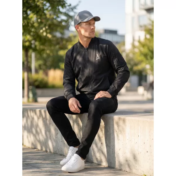 Pánský bomber ALTISPORT BYB/ALM002BY045 ČERNOSTŘÍBRNÁ 