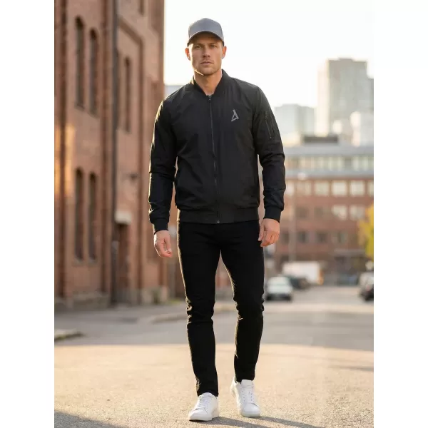  Pánský bomber ALTISPORT BYB/ALM002BY045 ČERNOSTŘÍBRNÁ 