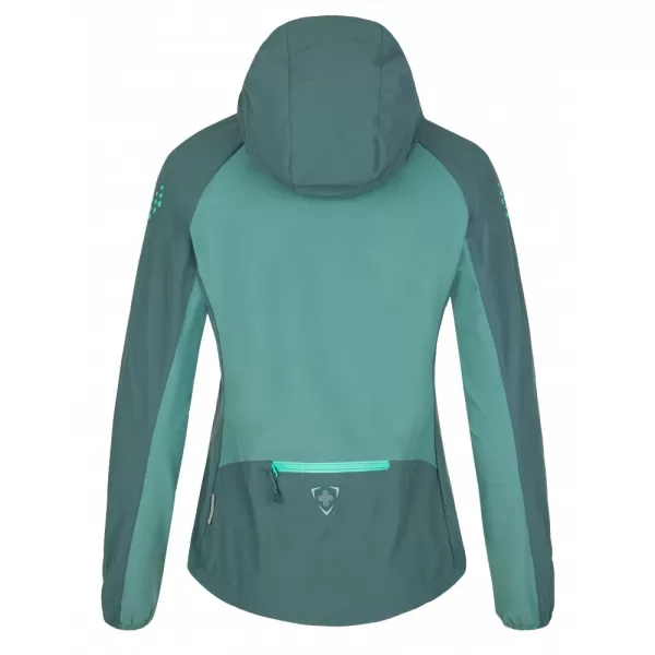  Dámská softshellová bunda KILPI BALANS-W SL0121KI TMAVĚ ZELENÁ 