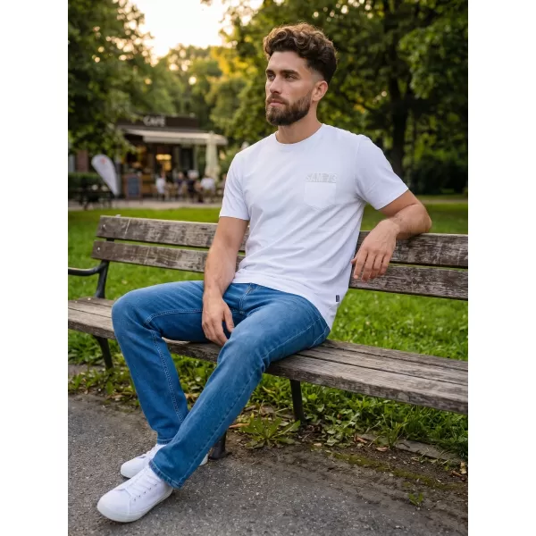 Pánské triko SAM 73 QUARIP MT 812 BÍLÁ 