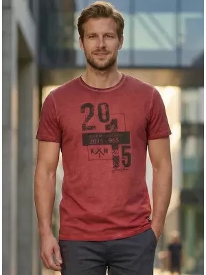 Pánské triko KIXMI OMER VÍNOVÁ