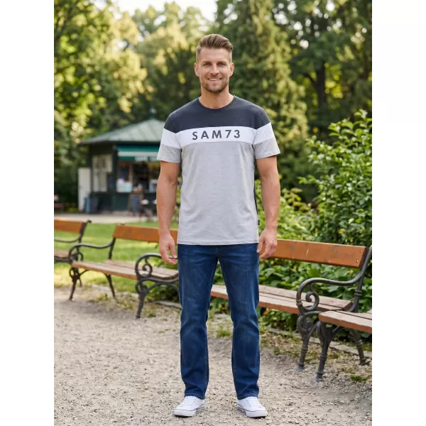  Pánské triko SAM 73 KAVIX MT 815 ŠEDÁ SVĚTLÁ 