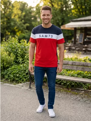 Pánské triko SAM 73 KAVIX MT 815 ČERVENÁ