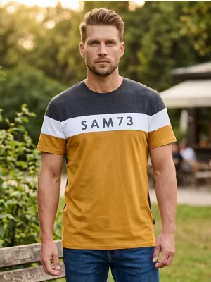 Pánské triko SAM 73 KAVIX MT 815 SVĚTLE HNĚDÁ
