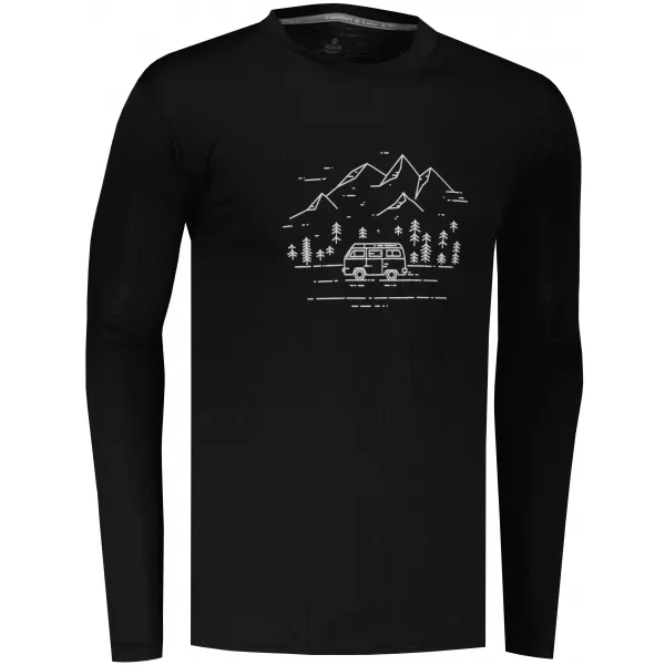  Pánské termo triko s dlouhým rukávem  SENSOR MERINO ACTIVE PT VAN LIFE 22200024 ČERNÁ 