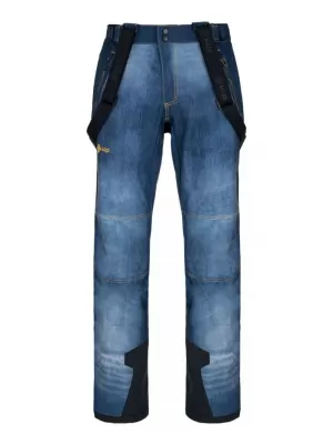Pánské softshellové kalhoty KILPI JEANSO-M SM0408KI TMAVĚ MODRÁ