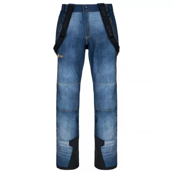  Pánské softshellové kalhoty KILPI JEANSO-M SM0408KI TMAVĚ MODRÁ 