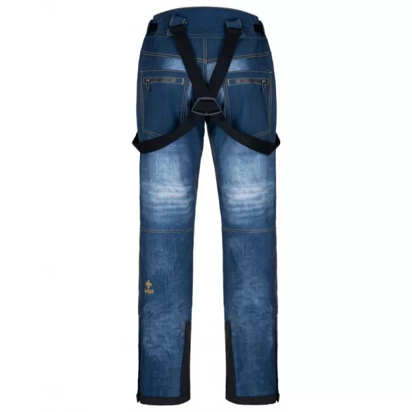  Pánské softshellové kalhoty KILPI JEANSO-M SM0408KI TMAVĚ MODRÁ 