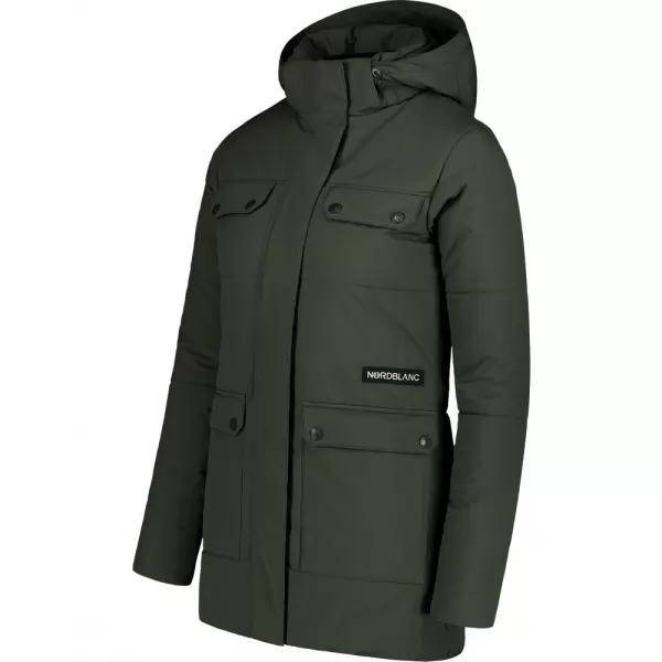  Dámský zimní kabát NORDBLANC NIPPY NBWJL7726 TMAVĚ ZELENÁ 