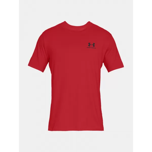  Pánské tričko UNDER ARMOUR SPORTSTYLE LEFT CHEST SS 1326799-600 Červená 