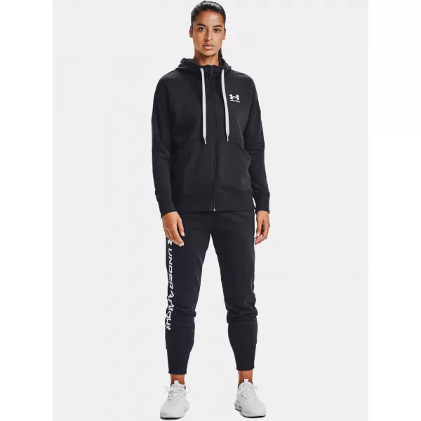  Dámská mikina UNDER ARMOUR RIVAL FLEECE FZ HOODIE 1356400-001 Černá 