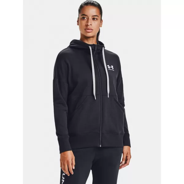  Dámská mikina UNDER ARMOUR RIVAL FLEECE FZ HOODIE 1356400-001 Černá 
