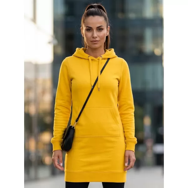  Dámská prodloužená mikina MALFINI SNAP  419 ŽLUTÁ 