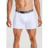 Pánské boxerky UNDER ARMOUR CHARGED COTTON 6IN 3 PACK 1363617-100 Bílá
