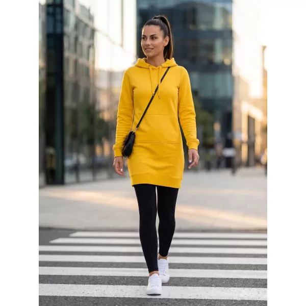  Dámská prodloužená mikina MALFINI SNAP  419 ŽLUTÁ 