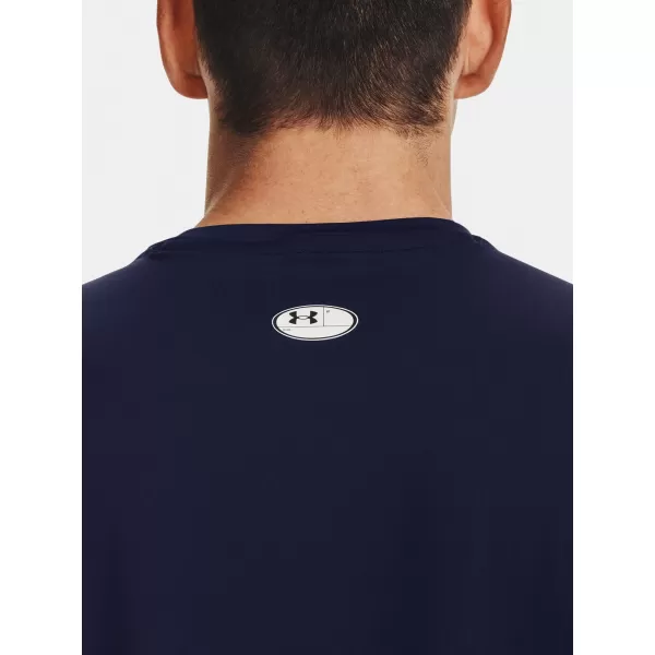  Pánské tričko UNDER ARMOUR HG ARMOUR FITTED SS 1361683-410 Modrá 