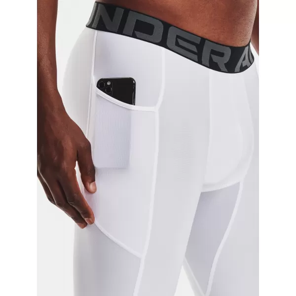 Pánské kompresní šortky UNDER ARMOUR HG ARMOUR LNG SHORTS 1361602-100 Bílá 