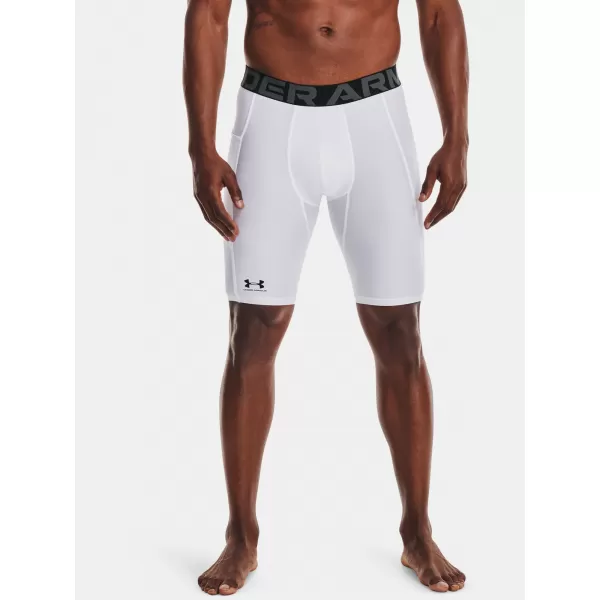  Pánské kompresní šortky UNDER ARMOUR HG ARMOUR LNG SHORTS 1361602-100 Bílá 