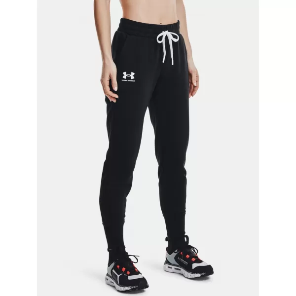  Dámské tepláky UNDER ARMOUR RIVAL FLEECE JOGGERS 1356416-001 Černá 