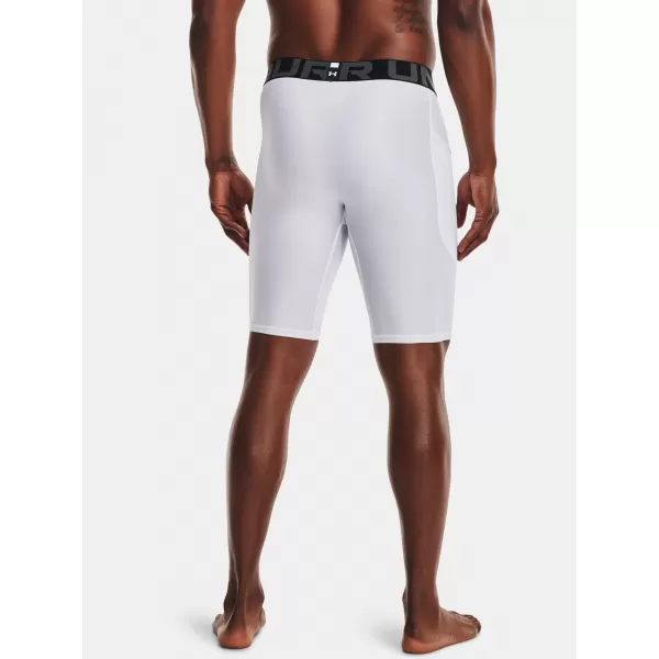  Pánské kompresní šortky UNDER ARMOUR HG ARMOUR LNG SHORTS 1361602-100 Bílá 