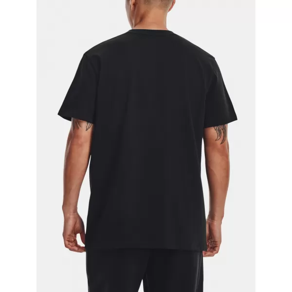  Pánské tričko UNDER ARMOUR UA LOGO EMB HEAVYWEIGHT SS 1373997-001 Černá 