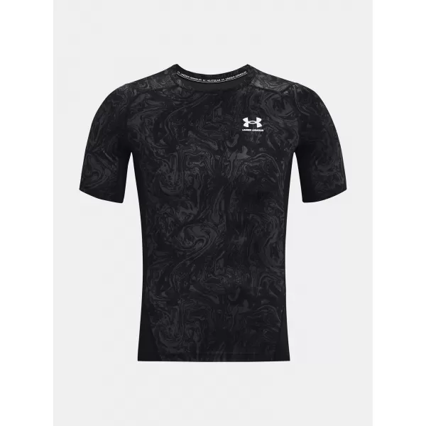 Pánské tričko UNDER ARMOUR UA HG ARMOUR COMP PRINT SS 1370324-001 Černá 