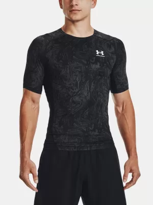 Pánské tričko UNDER ARMOUR UA HG ARMOUR COMP PRINT SS 1370324-001 Černá