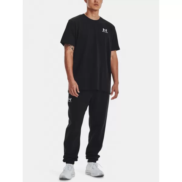 Pánské tričko UNDER ARMOUR UA LOGO EMB HEAVYWEIGHT SS 1373997-001 Černá 