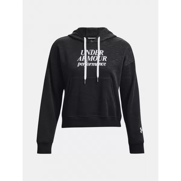  Dámská mikina UNDER ARMOUR ESSENTIAL SCRIPT HOODIE 1374107-001 Černá 